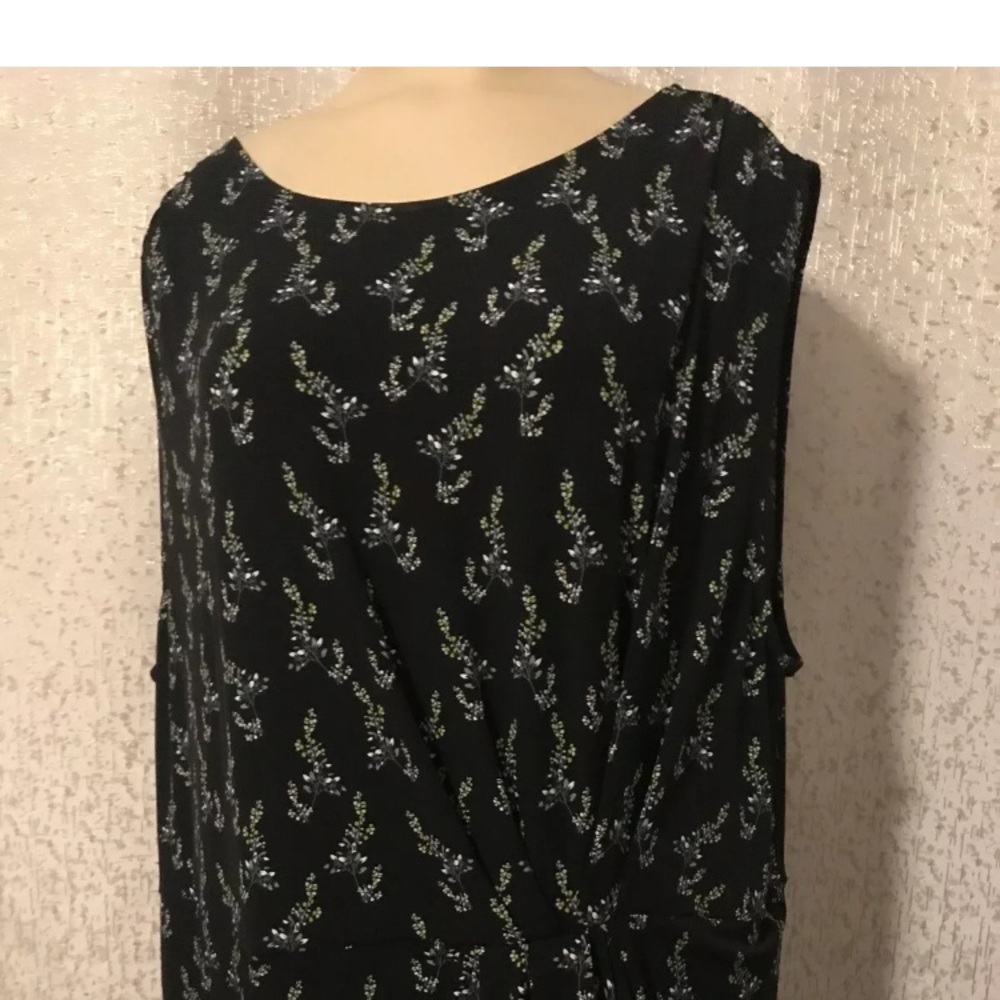 Loft Plus Black Dress w/ floral print/ NWT, 22
